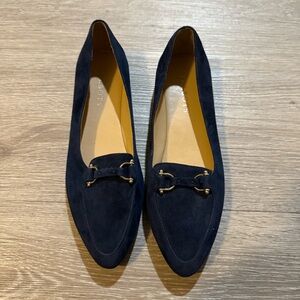 Talbots Dark Blue Suede Loafers